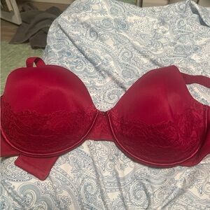 Vanity Fair Deep Red Lace Bra
